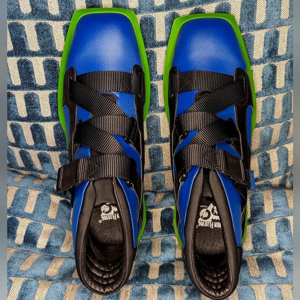 Fluevog: Future Angels Lyndon Boot, 12, Blue/Green